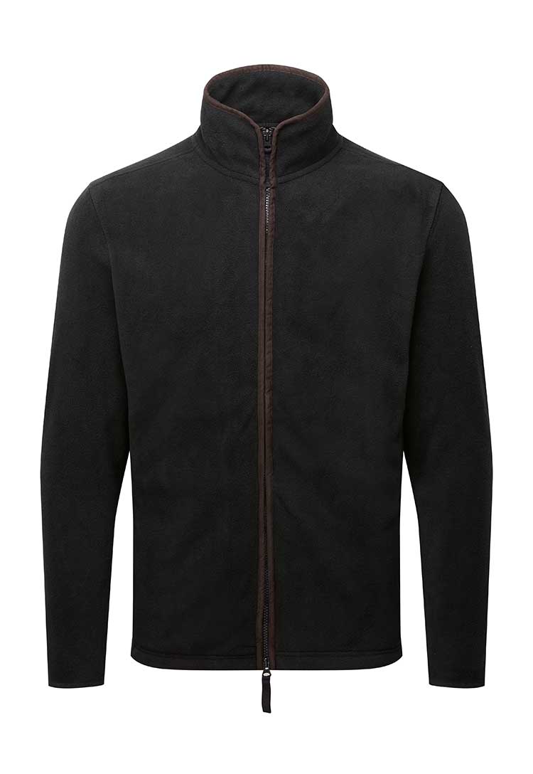 A PR823 Artisan fleece jacket in Black/Black