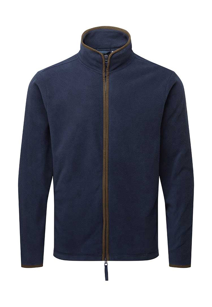 A PR823 Artisan fleece jacket in Navy/Brown