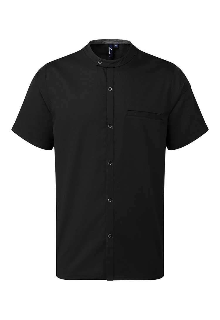 PR904 Chef's 'Recyclight' Short Sleeve Shirt in Black