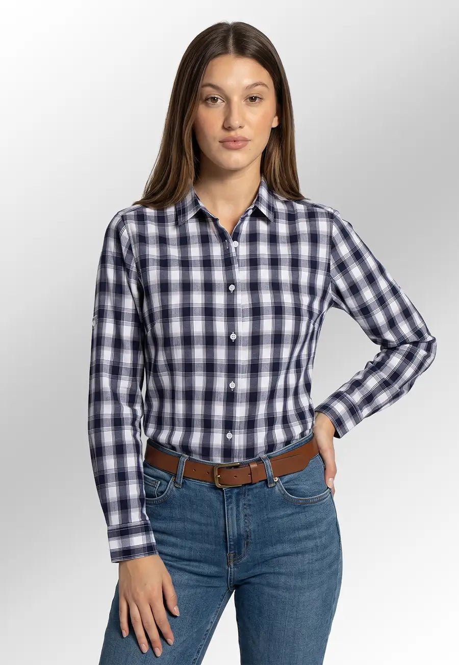 Women's Mulligan Check Cotton Shirt - The Work Uniform Company