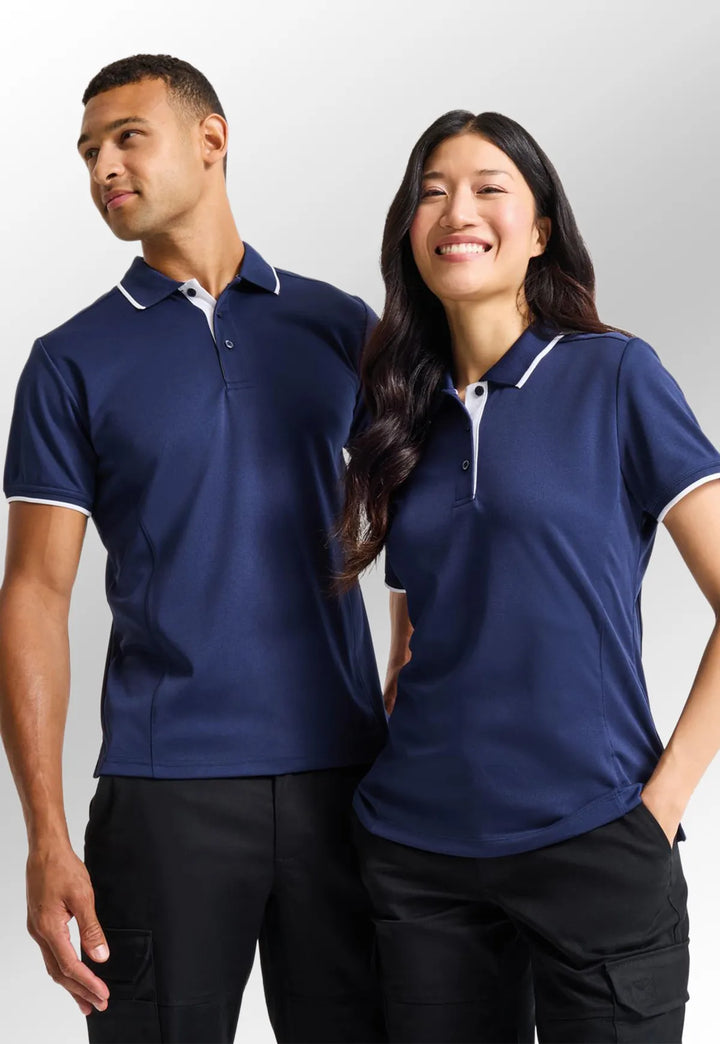 Women's Contrast Coolchecker® Polo - The Work Uniform Company