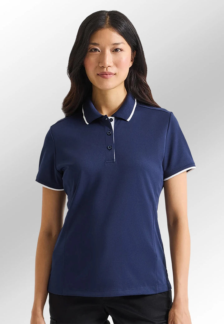 Women's Contrast Coolchecker® Polo - The Work Uniform Company