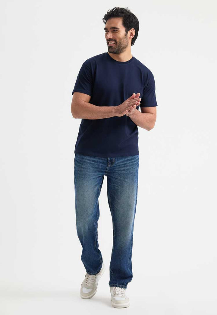 full length model wearing Premium T-shirt in navy