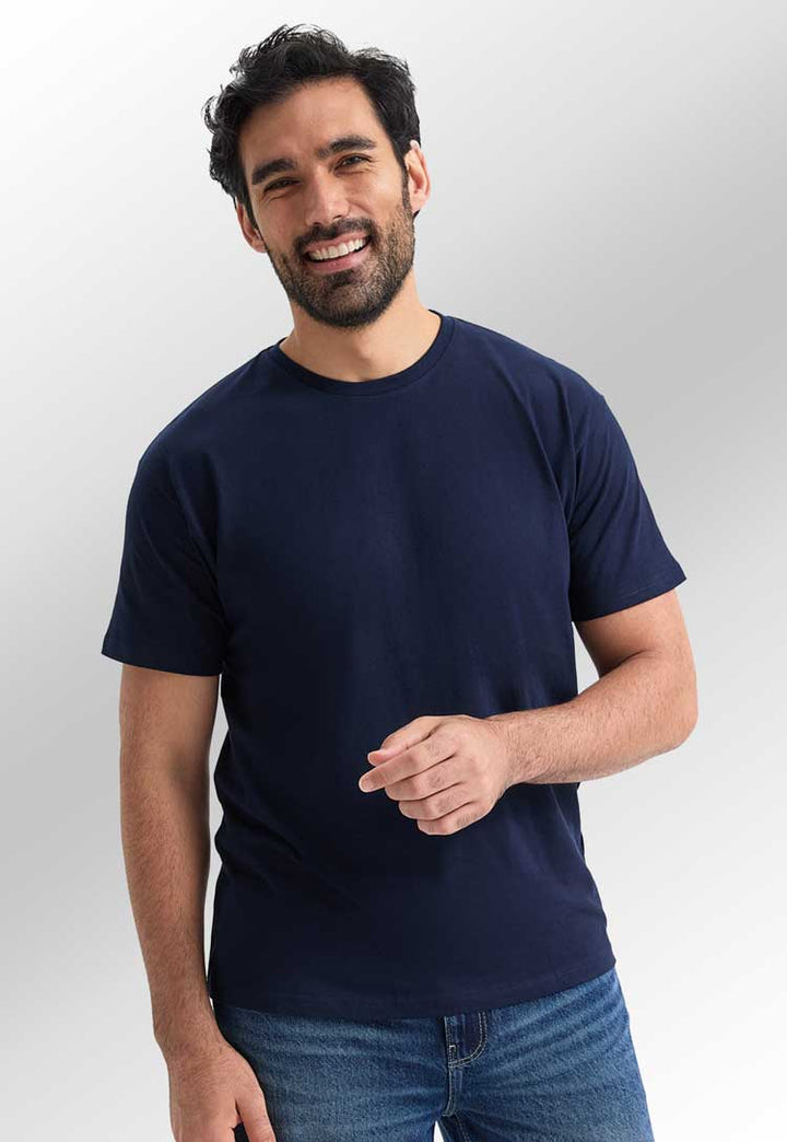 model wearing Premium T-shirt in navy