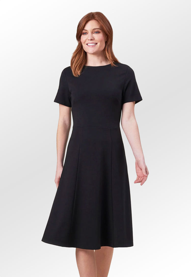 Clip of Model Wearing the Belinda Skater Dress in Black