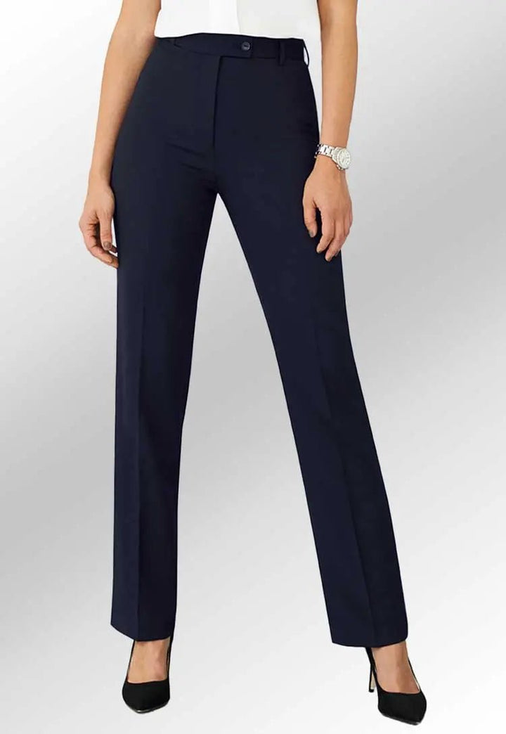 Clip of Model Wearing Grosvenor Straight Leg Trouser 2231 in Black