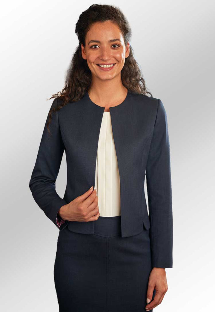 Clip of Model Wearing the Vega Jacket 2356 from Brook Taverner in Navy