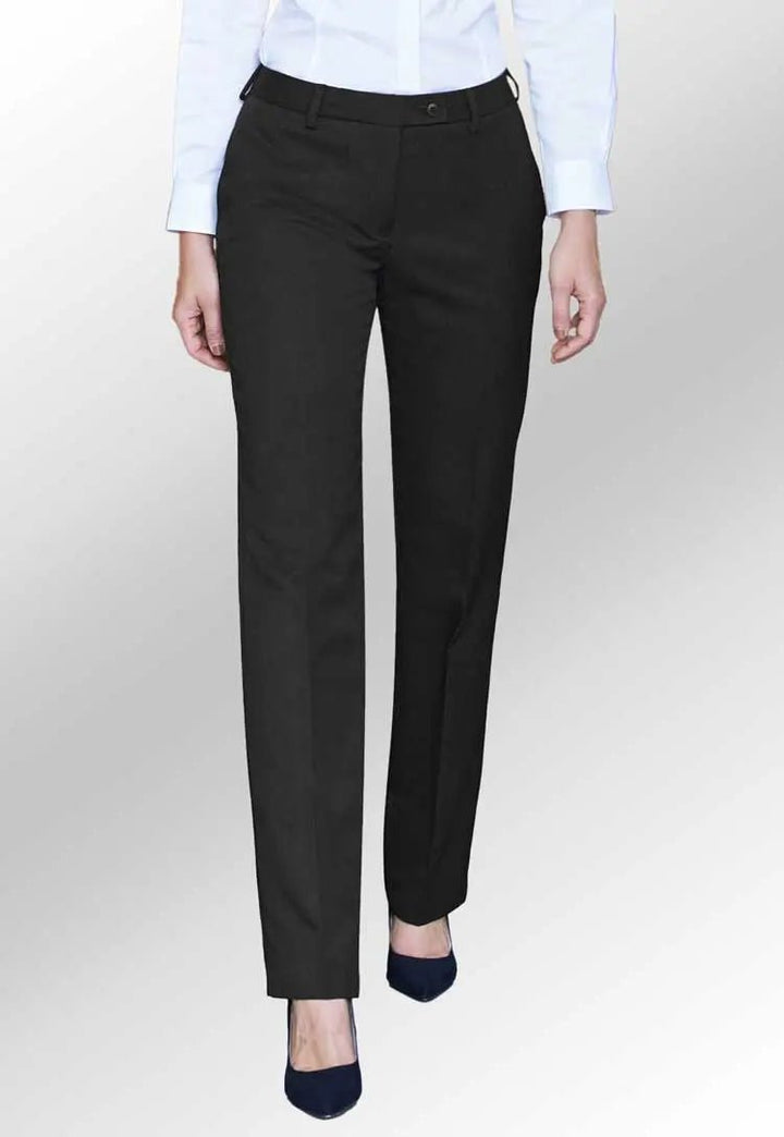 Clip of Model Wearing the Aura Straight Leg Trousers 2259 in Black