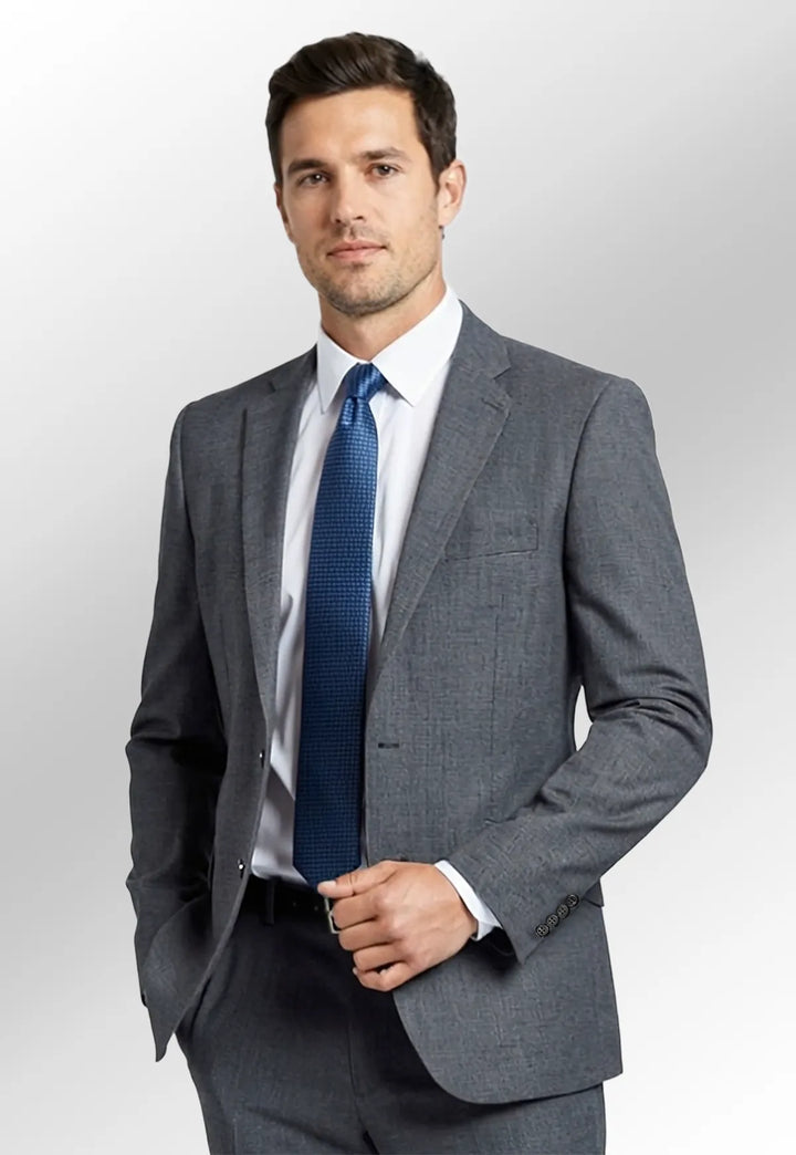 Clip of Model Wearing Avalino Tailored Fit Jacket 5647 in Charcoal