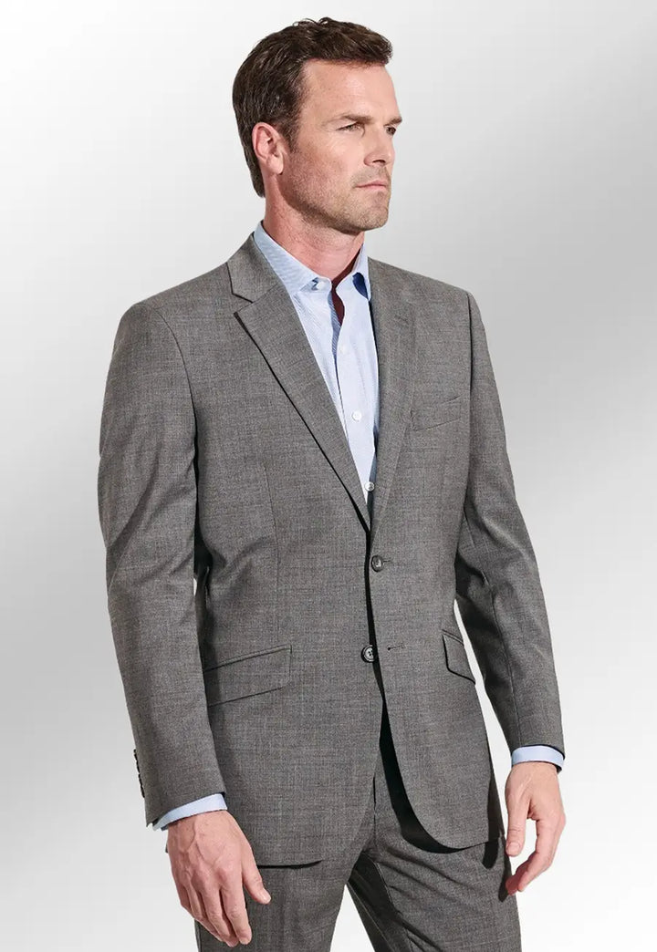 Clip of Model Wearing Avalino Tailored Fit Jacket 5647 in Light Grey