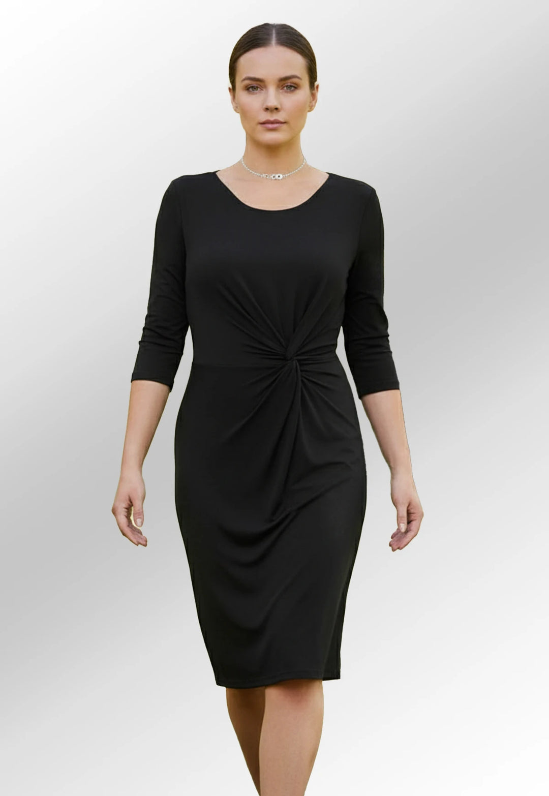 Clip of Model the Wearing Neptune Dress 2287 in Navy