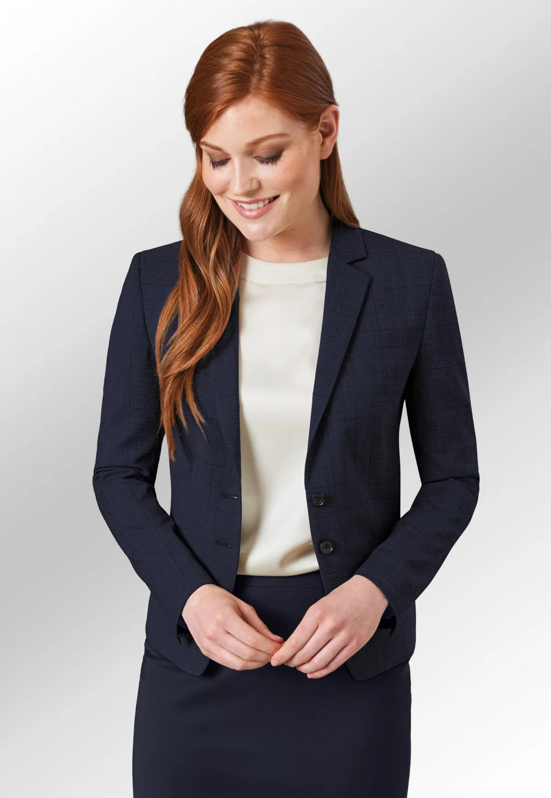 Clip of Model Wearing the Calvi Signature Slim Fit Jacket 2331 in Mid Blue