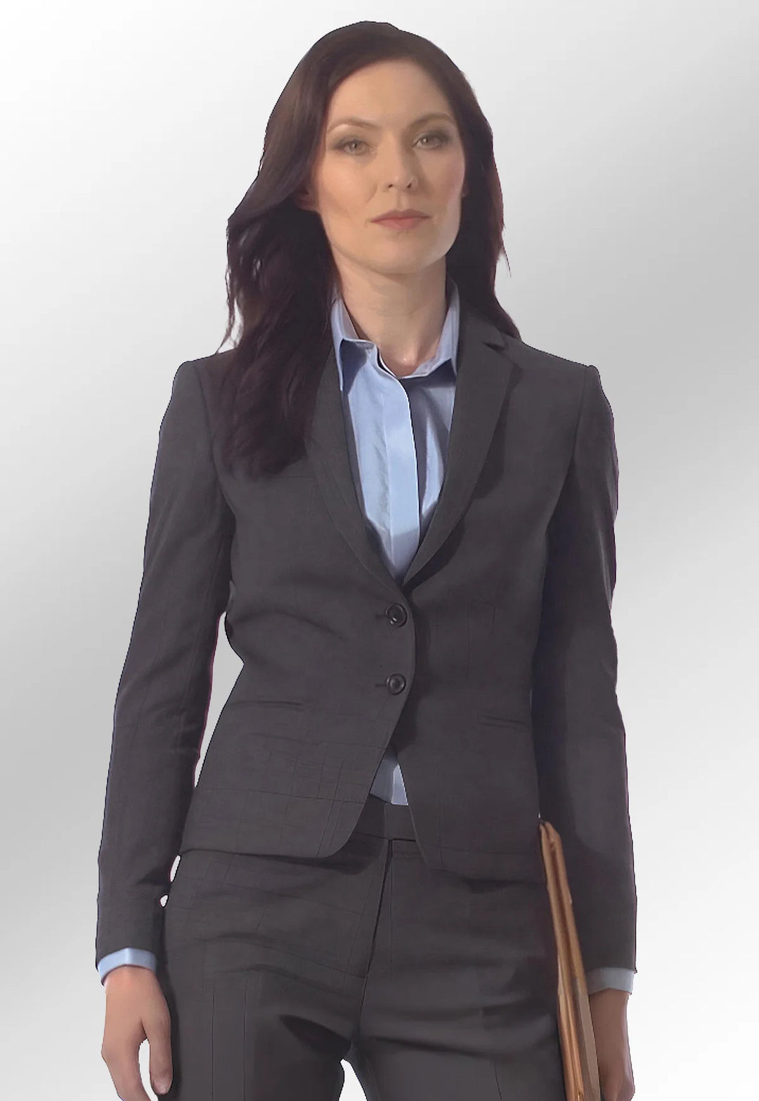 Clip of model wearing the Calvi Signature Slim Fit Jacket in Grey Check