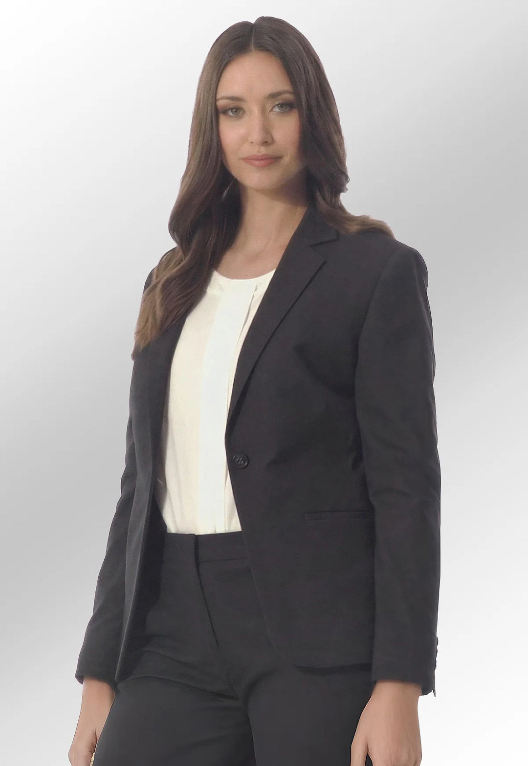 Clip of model wearing the Cannes Tailored Fit Jacket in black