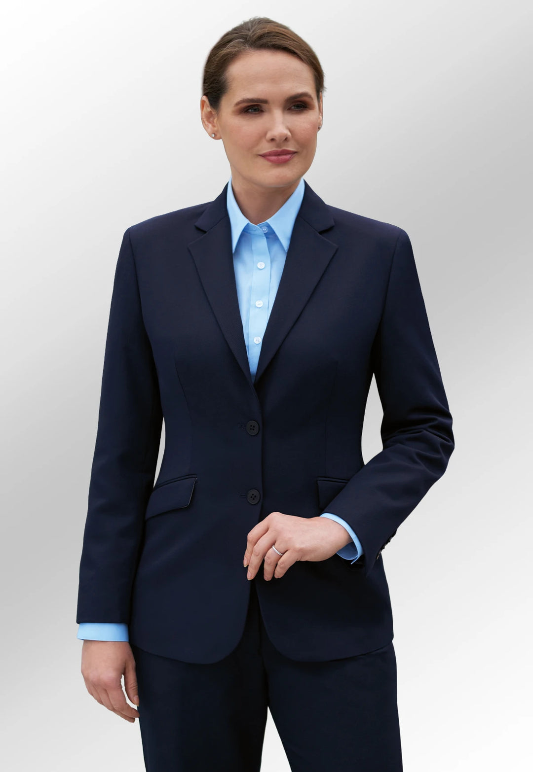 Clip of model wearing the black Hebe Classic Fit Jacket