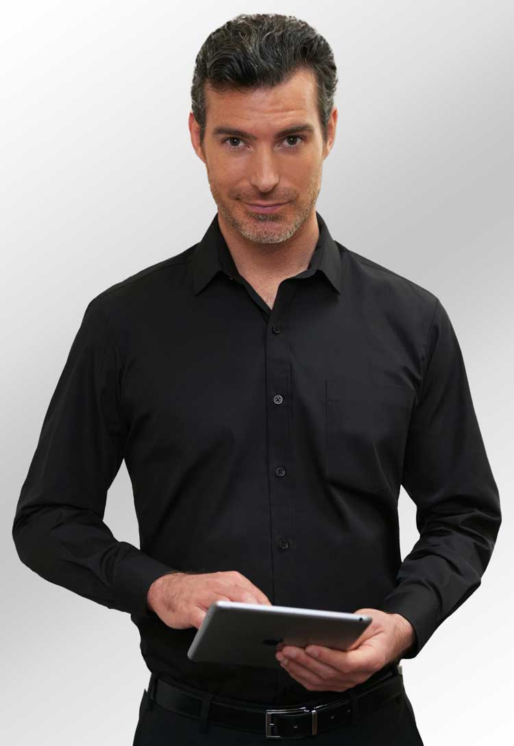 Clip of model wearing the Brook Taverner Juno Long Sleeve Men's Shirt