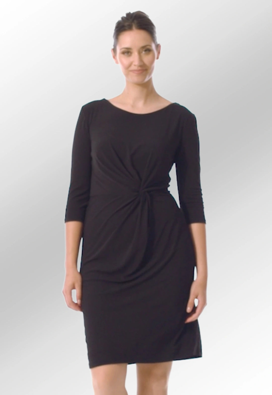 Clip of Model the Wearing Neptune Dress 2287 in Navy