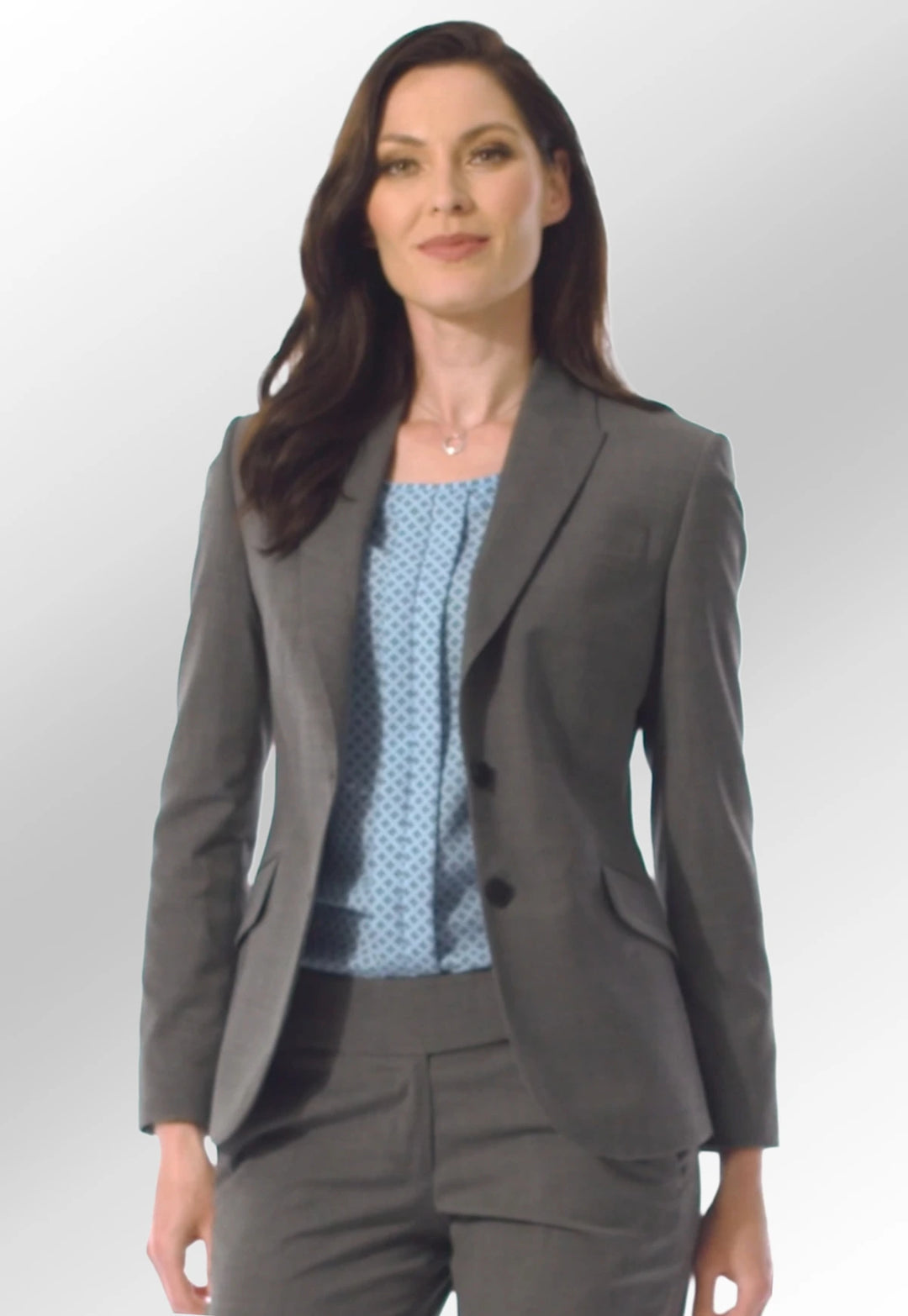 Clip of Model Wearing the Novara Jacket 2222 in Light Grey