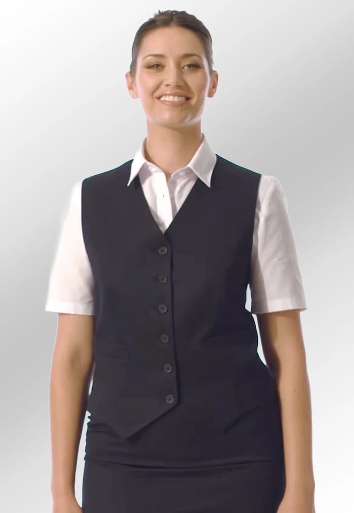 Clip of Model wearing the Brook Taverner Omega Waistcoat in Black
