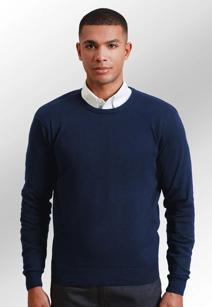 Video of model wearing the Premier Knitted Jumper PR692 in Navy.