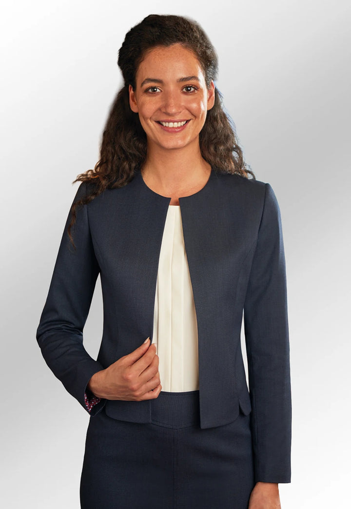 Clip of Model Wearing the Vega Jacket 2356 from Brook Taverner in Navy