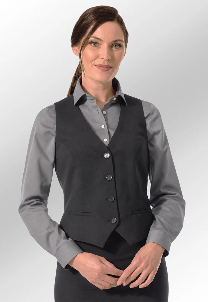 Clip of Model wearing the Brook Taverner Waldorf Ladies Waistcoat in Black