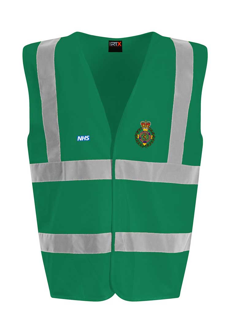 Ambulance Hi Vis Vest with Logos green