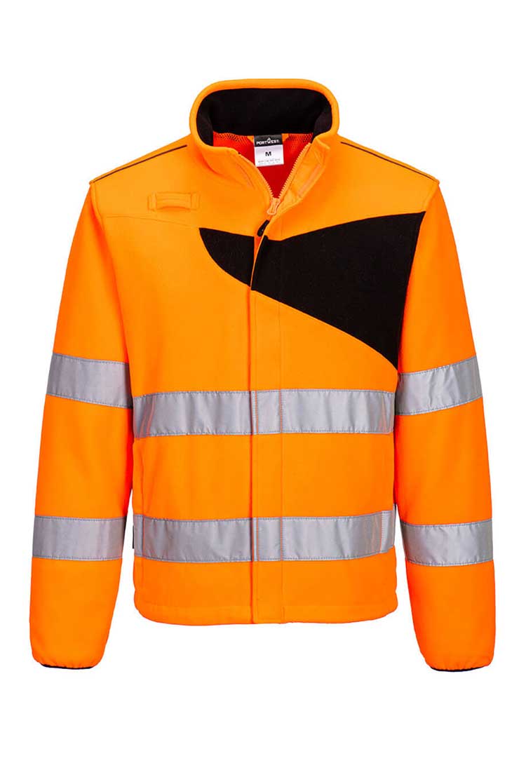 PW2 Hi-Vis Fleece PW274 in Orange/Black