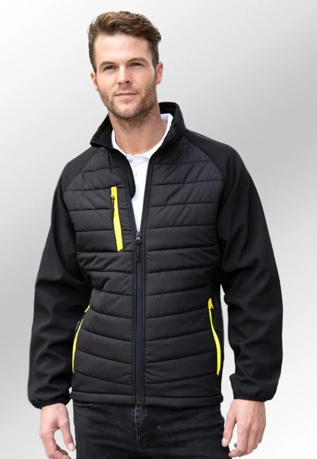 Compass Padded Softshell Jacket R237X - The Work Uniform Company