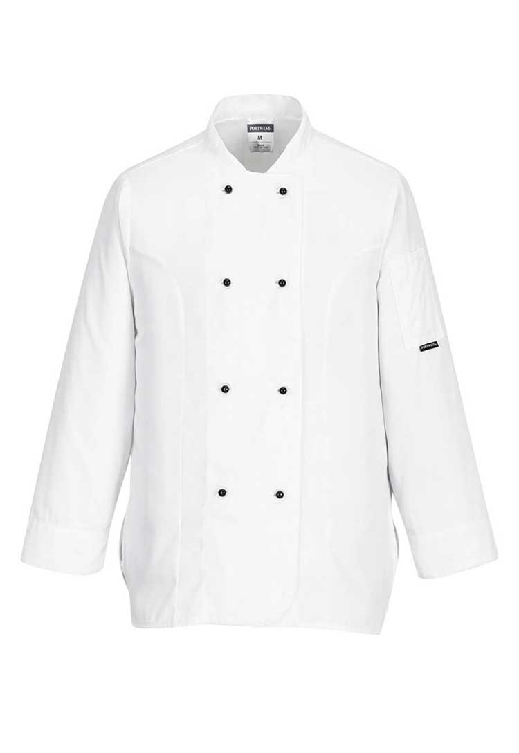 Women's Chefs Jacket Long Sleeve Rachel C837 in White