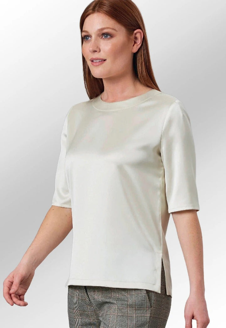 Ravenna Satin Blouse - The Work Uniform Company