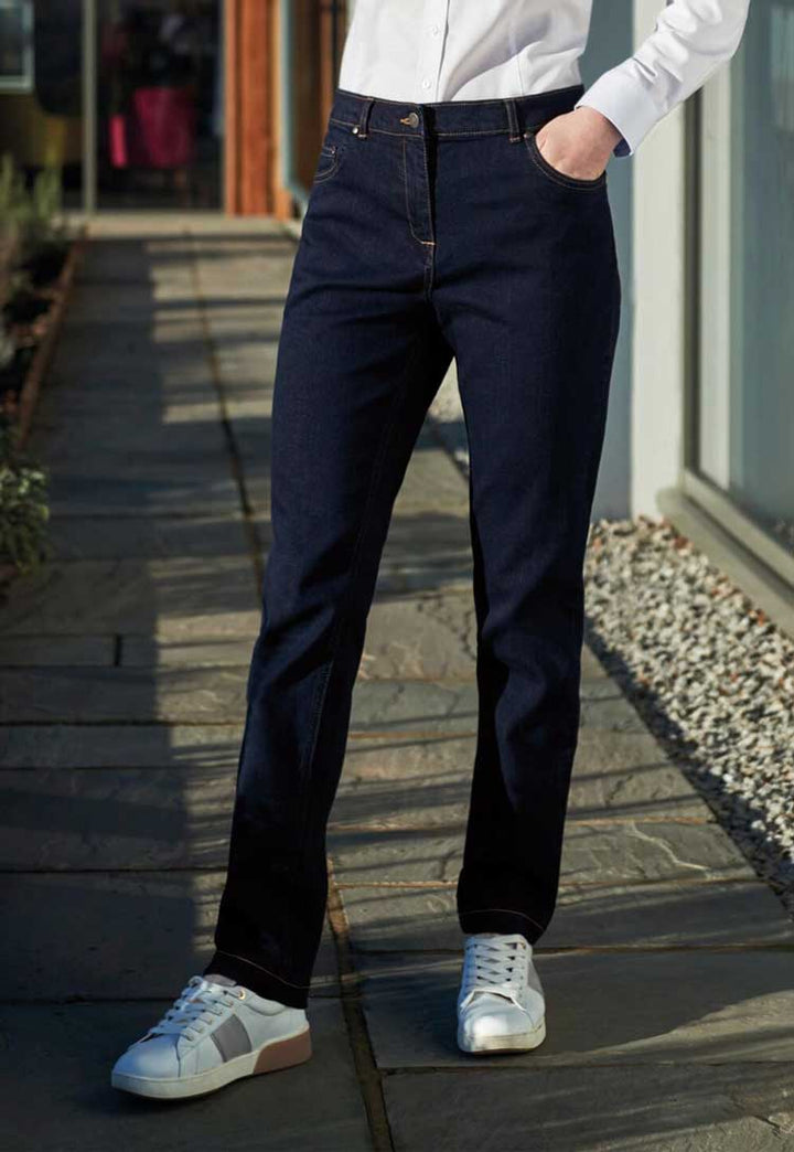 Rochelle jeans in indigo worn by model