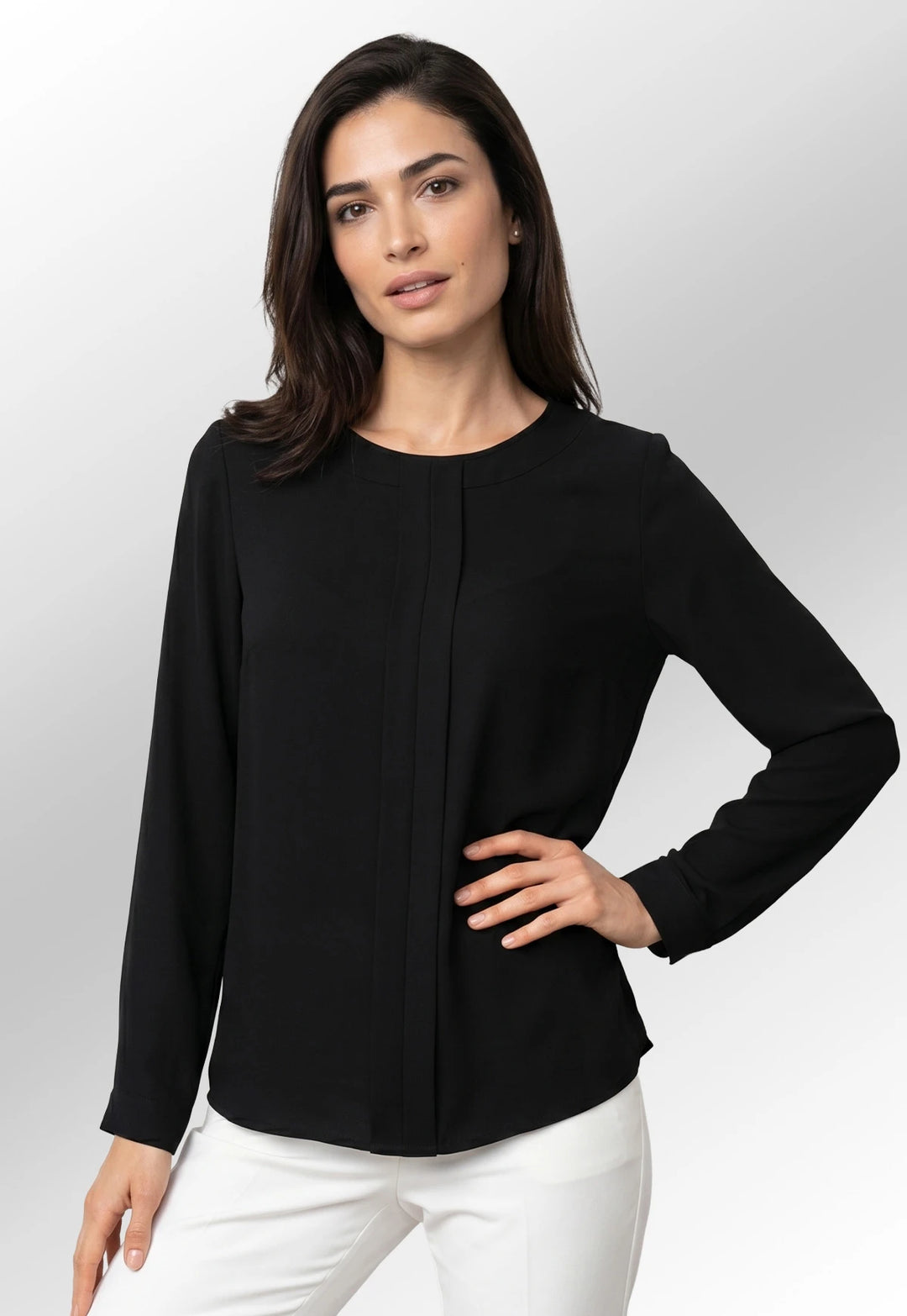 Roma Crepe de Chine Blouse - The Work Uniform Company