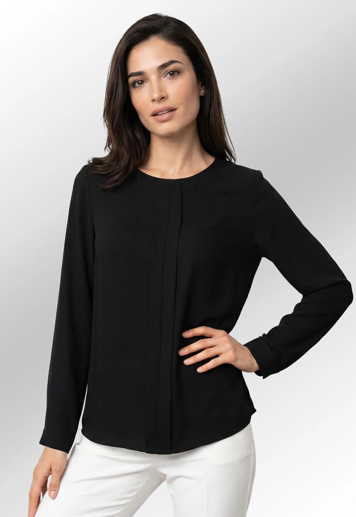 Roma Crepe de Chine Blouse - The Work Uniform Company