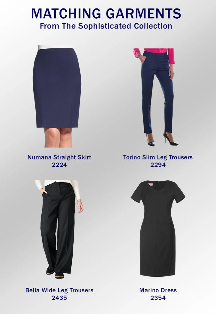 Rosa Collarless Jacket - The Work Uniform Company