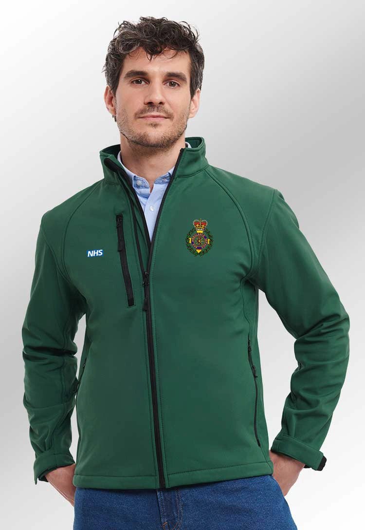 Ambulance Russell Softshell Jacket with Logos - The Work Uniform Company