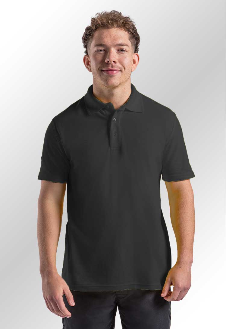 Model wearing the RX101 Polo in Black