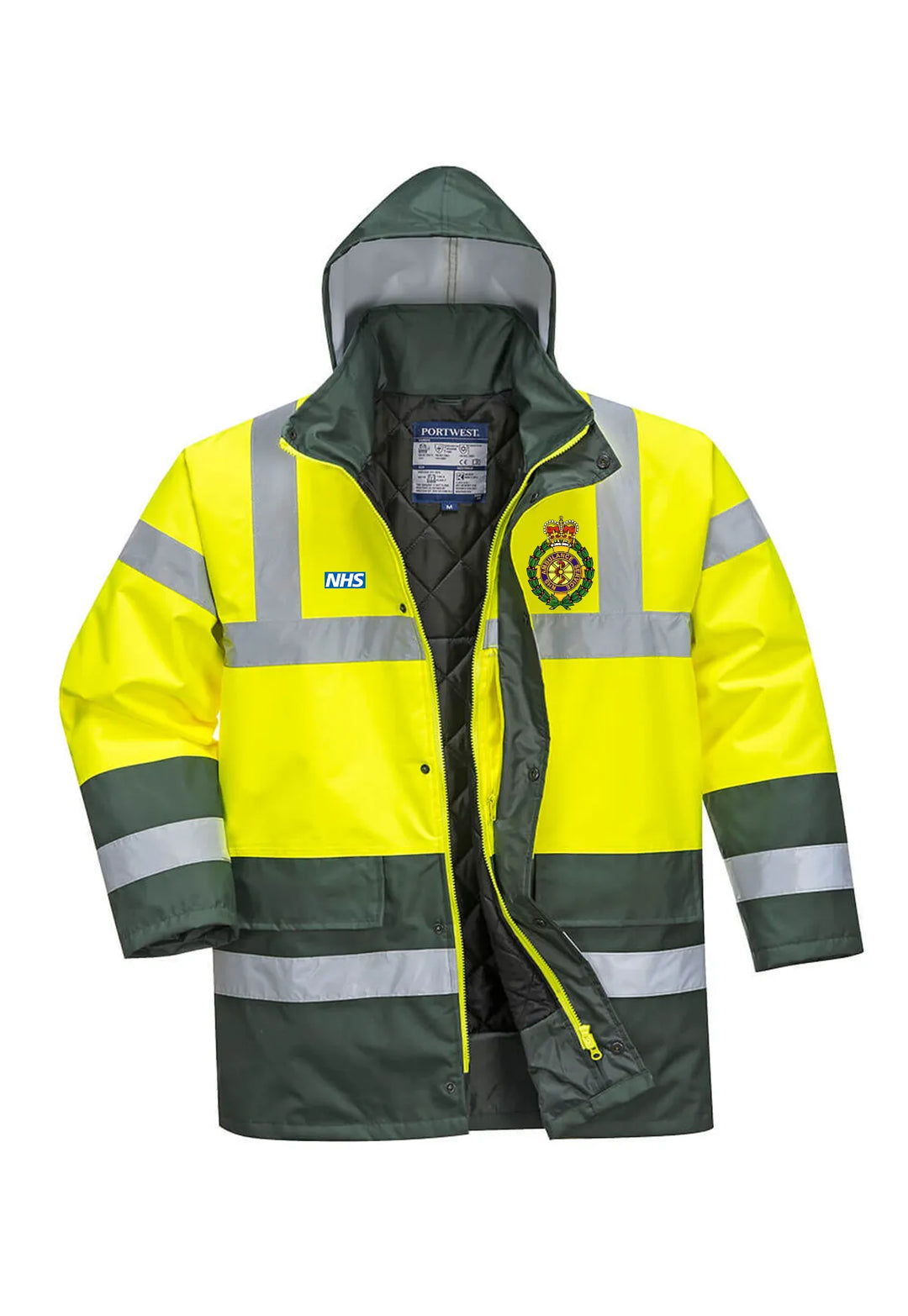 Ambulance Hi Vis Contrast Jacket with Printed Logos - The Work Uniform Company
