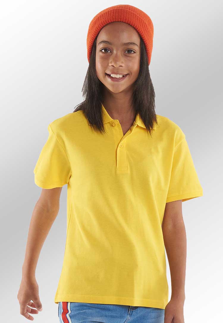 Model wearing School Uniform Sports Polo