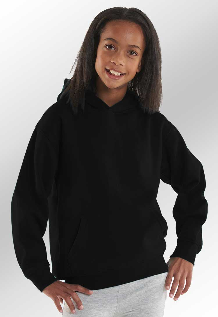 Model wearing Bundle of 5 School Uniform Hooded Sweatshirt