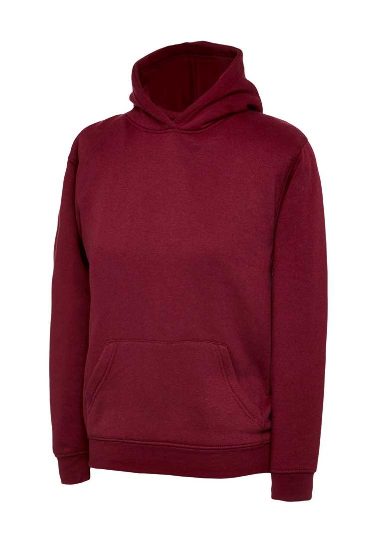 School Uniform Hooded Sweatshirt maroon