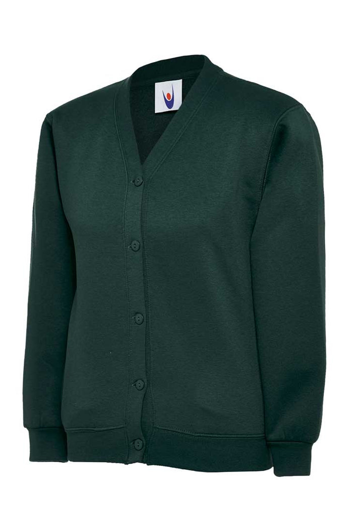 School Uniform Cardigan bottle green