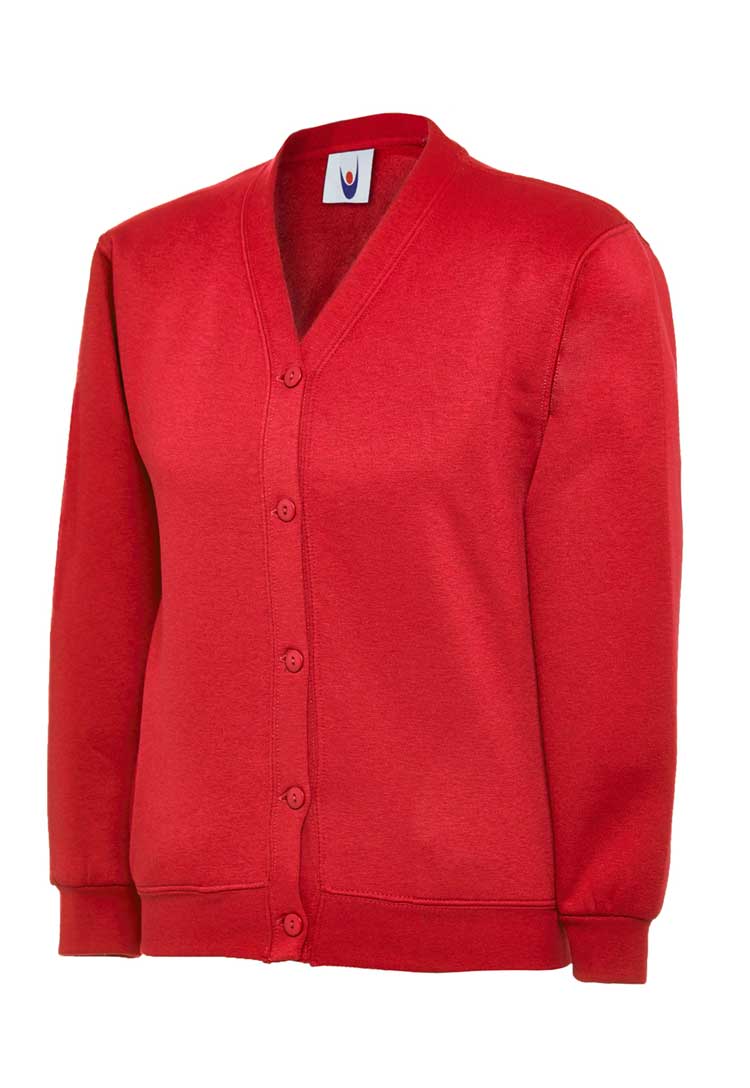 School Uniform Cardigan red