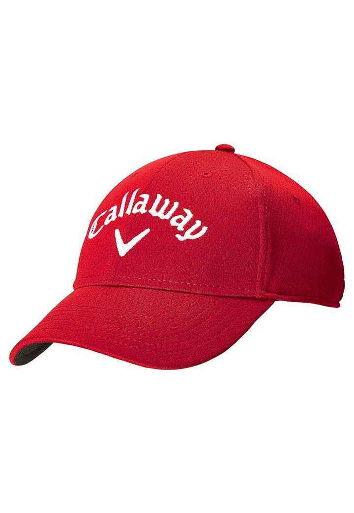 Side-crested Golf Cap CW092 in red