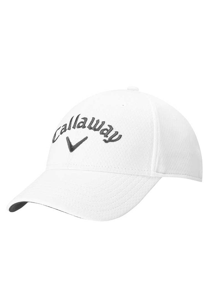 Side-crested Golf Cap CW092 in white