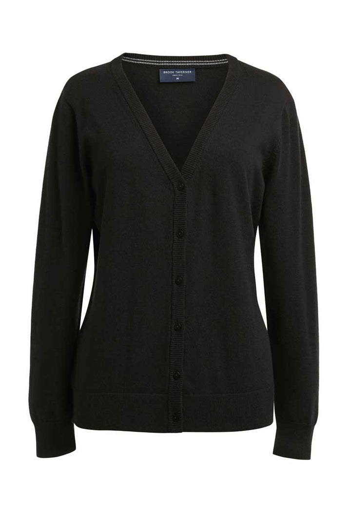 Sofia Marino Wool V Neck Cardigan 2397 in black