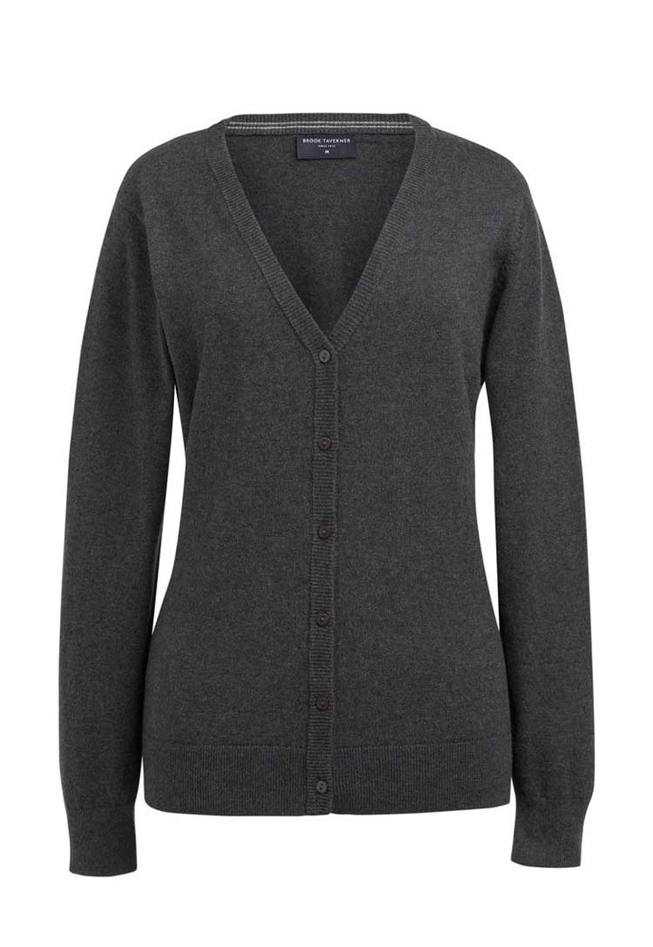 Sofia Marino Wool V Neck Cardigan 2397 in charcoal