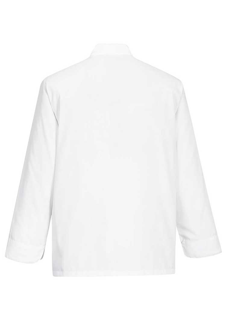 Back View of Somerset Chefs Jacket Long Sleeve C834 in White