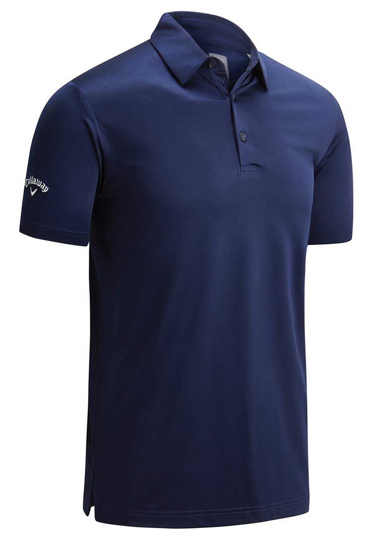 Swing Tech™ Solid Golf Polo in navy