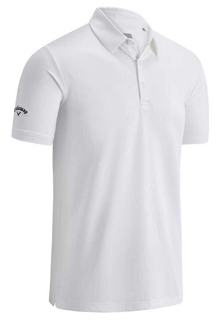 Swing Tech™ Solid Golf Polo in white